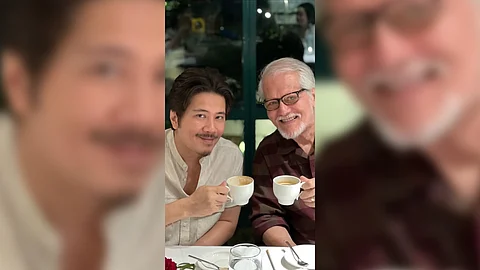 JANNO Gibbs with father Ronaldo Valdez.