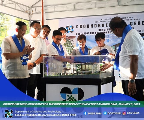 Department of Science and Technology’s Food and Nutrition Research Institute broke ground at the agency’s South Complex in Bicutan, Taguig City. | Photo courtesy of DOST-FNRI.