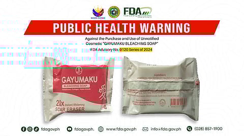 FDA warns public vs. use of 'unnotified' bleaching soap