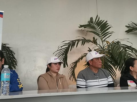 OFWs from Israel Beberly Camara and Elmer De Leon.