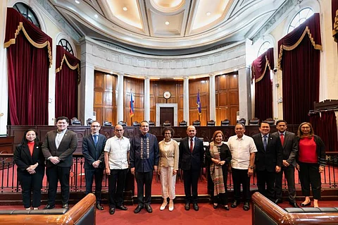 UN Special Rapporteur Irene Khan with SC Justices led by Chief Justice Alexander Gesmundo