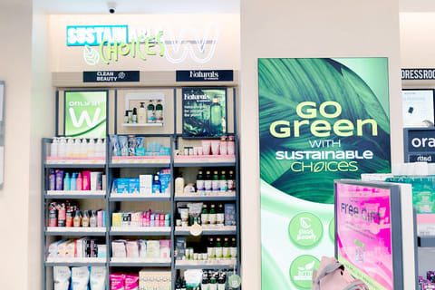The Sustainable Choices area of Watsons Greenbelt 5. | PHOTOGRAPHS COURTESY OF WATSONS