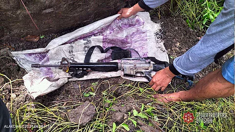 ‘Abandoned’ insurgent leads arms cache recovery
