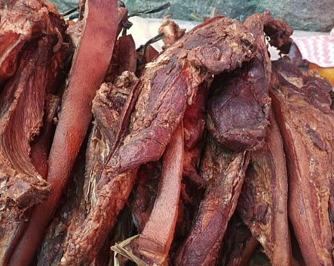 The indigenous people of Sagada, Mountain Province take pride in their version of smoked ham or bacon, called "etag".