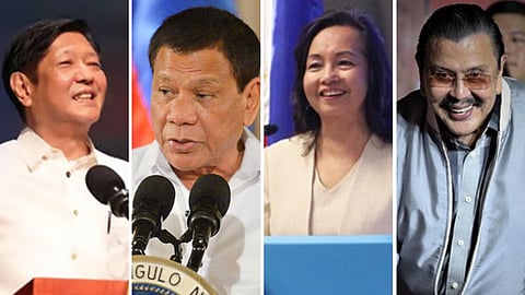 President Ferdinand Marcos Jr. and former presidents Rodrigo Duterte, Gloria Arroyo and Joseph Estrada