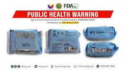 FDA flags unnotified baby wipes