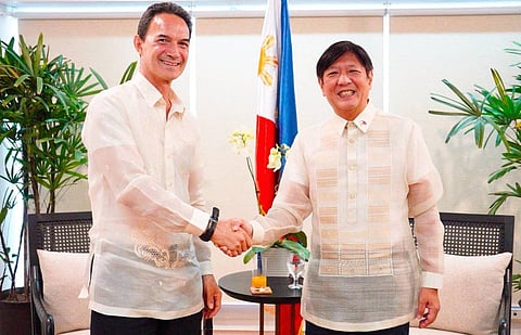 New Zealand Ambassador to the Philippines Peter Francis Kell with President Ferdinand "Bongbong" Marcos Jr.