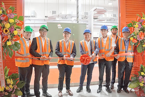 Planet wins Jollibee Group and First Gen officials led the recent switch-on rites of Canlubang Baking Facility’s solar panels. They are (from left) Ronaldo Sales, Zenith Foods Corporation assistant vice president and plant head of ZFC’s Canlubang baking facility; Carlos Lorenzo Vega, First Gen vice president for power marketing, trading, and economics; Michael Ong, VP and head of supply chain management of ZFC; Rosseller Rizal, mayor of the City of Calamba; Julius Leyba, AVP and head of engineering services of ZFC; Mark Malabanan, First Gen AVP for solar; and Manny Portugal, First Gen head of technology solutions.