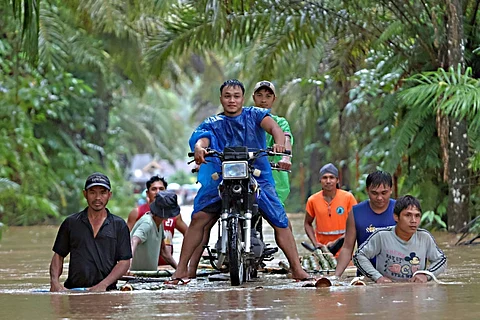 Rain has pounded parts of Mindanao, the country's second-largest island, on and off for weeks and forced tens of thousands of people into emergency shelters.