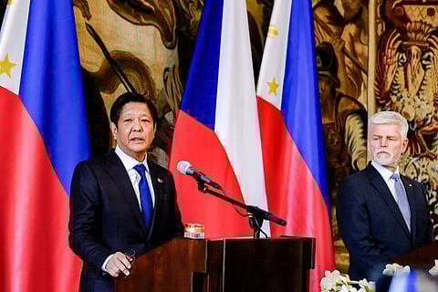President Ferdinand Marcos Jr. and Czech Republic President Petr Pavel faces the media during a joint press conference at Prague Castle on 14 March 2024.