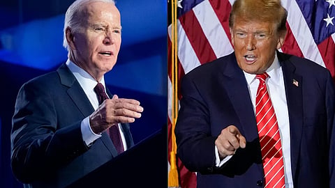 US President Joe Biden and former President Donald Trump