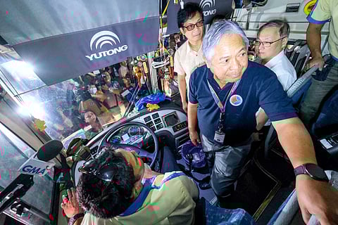 (FILE PHOTO) Transportation Secretary Jaime Bautista (second from right), Interior and Local Government Secretary Benhur Abalos, Information and Communications Technology Secretary Ivan Uy, Metropolitan Manila Development Authority acting chairman Don Artes, and police chief General Benjamin Acorda inspect operations at the Parañaque Integrated Terminal Exchange in Parañaque City on Monday, to ensure that passengers travel safely and orderly during Holy Week.