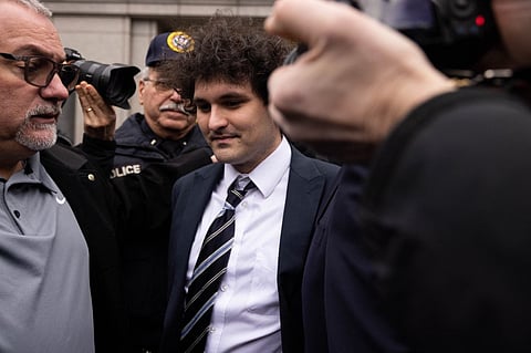Former FTX chief executive Samuel Bankman-Fried leaves Manhattan Federal Court after his bail conditions hearing in New York City on 9 February 2023. FTX, once the world's highest-profile crypto exchange, collapsed spectacularly in November leaving nine million customers in the lurch and seeing co-founder Bankman-Fried indicted for fraud by US prosecutors.