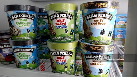 (FILES) Ice cream is for sale in a Ben & Jerry's store on 23 September 2021 in Miami, Florida.