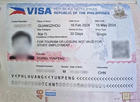 Chinese man held over fake Phl visa