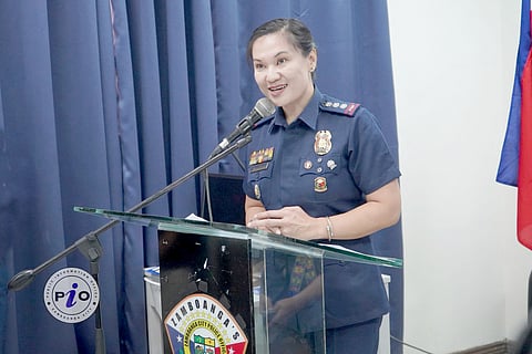 P/COL Kimberly E. Molitas, OIC of ZCPO, talks to reporters in her first press conference facilitated by the City of Zamboanga.