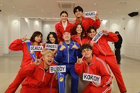 ‘RUNNING Man’s Season 2 cast with Korean rapper and host Haha (middle).