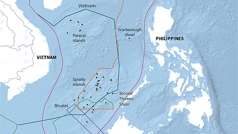 Map of Philippines with South China Sea