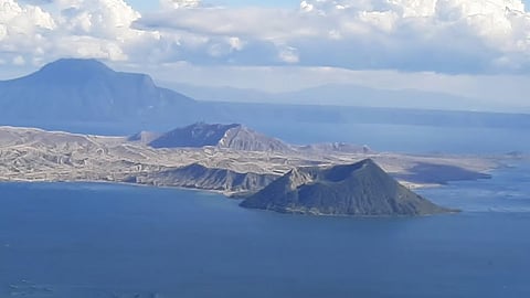 Aerial shot of Taal Volcano