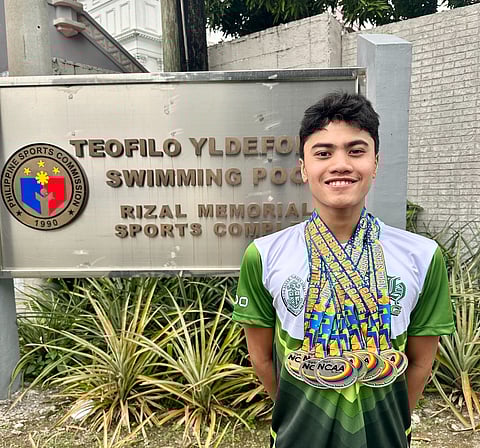 THE student athlete with his medal.