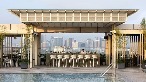 Sora Rooftop Bar and Pool at the 11th Floor of Hotel Okura Manila