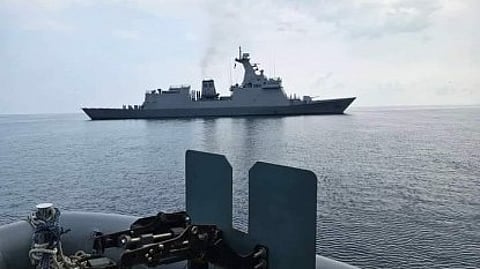 (FILES) WPS PATROL. Missile frigate BRP Antonio Luna (FF-151) patrolling the West Philippine Sea on 22 September 2023.