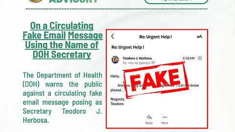 DOH warns public vs fake email
