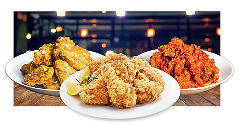 AN irresistible lineup of Korean fried chicken.