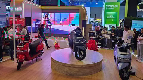 The iQube scooters take centerstage in the Makina MotoShow over the weekend.