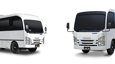 The Isuzu NLT77 variants (from left) Centro and Santarosa.
