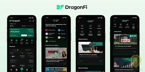(From left) DragonFi Mobile 20 Dashboard DragonFi Educational Features Creators Circle Investor.