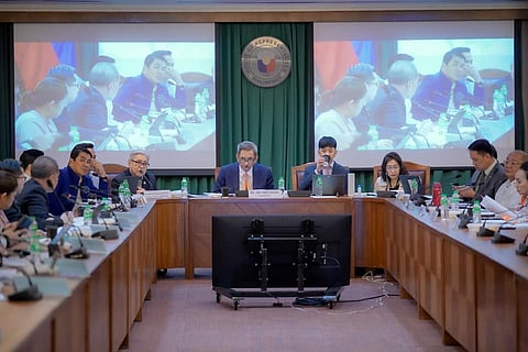 Albay Second District Rep. Joey Salceda (center) presides over a House hearing on the expanded benefits for senior citizens and persons with disabilities.