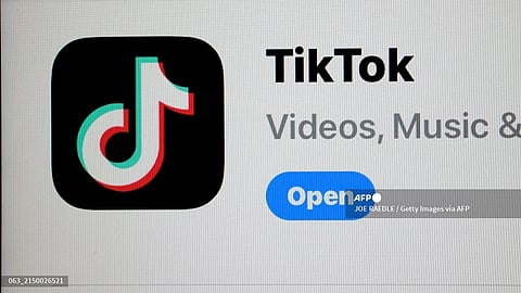 (FILES) In this photo illustration, the TikTok app is displayed on an iPhone screen on 24 April 2024 in Miami, Florida.