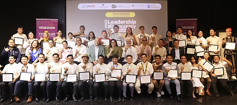 LEAD Fellows completing the 2023 YouthLed LEAD Fellowship Program together with key partners from the United States Agency for International Development, The Asia Foundation, Asian Institute of
Management, Ateneo School of Government and Ayala Foundation, Incorporated.