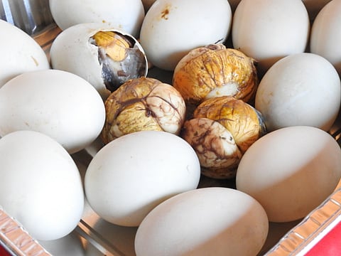 Balut (boiled duck egg with a developing embryo) is the most popular street food in the Philippines.
