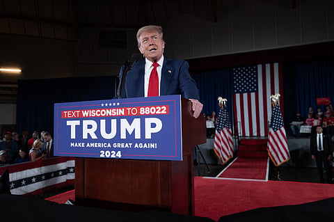 FORMER President Donald Trump courts voters for next year’s presidential elections.