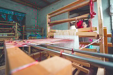 HANDLOOM weaving of indigenous people.