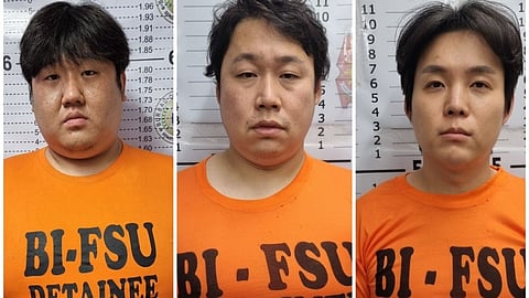 The three South Koreans arrested in Talisay City, Cebu wanted for robbery.