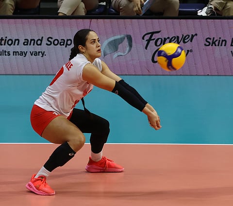 Brooke Van Sickle and Petro Gazz rise to the top as they posted a 22-25, 25-12, 25-18, 27-29, 15-12 win over Chery Tiggo in Game 1 of their best-of-three battle for third in the PVL All-Filipino Conference.