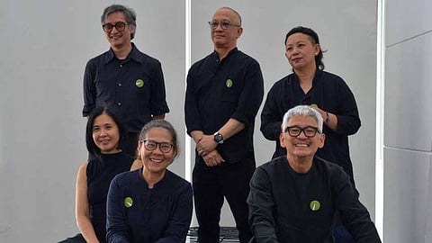 BENILDE Open convenors (from left, standing): MA in Industrial design from Scuola Politecnica di Design in Italy, Gabby Lichauco, Fulbright Hay Scholar in MA International communication from University of Texas Austin, Ayi Magpayo, MA in Film and video from Academy art university in San Francisco, Rita Nazareno (from left, sitting) MA in Individualized study in arts administration from New York University, Dindin Araneta, MA in Curating contemporary art from Royal College of Art, Joselina Cruz, contemporary art curator and Benilde president, Edmundo Fernandez, FSC.