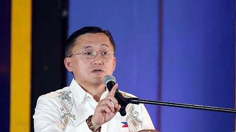 Senator Christopher “Bong” Go, during the Senate plenary session
