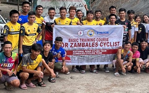 TRAINING CAMP. Members of the national road cycling team after completing a five-day training camp at the Balin Sambali in Iba and at Camp Kainomayan in Botolan from May 13 to 19, 2024. The team will compete in the Asian Cycling Confederation (ACC) Championships for Road scheduled to be held in Almaty, Kazakhstan from June 5 to 12.