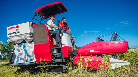 President Ferdinand Romualdez Marcos Jr. driving a tractor