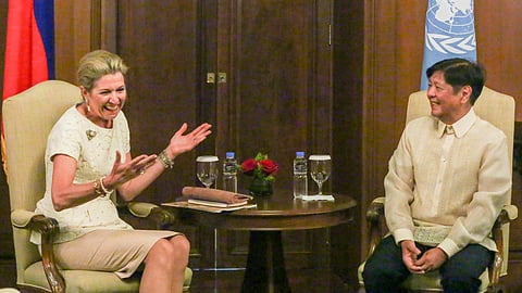 President Ferdinand R. Marcos Jr. meets with H.M. Queen Máxima of the Netherlands, United Nations Secretary-General’s Special Advocate for Inclusive Finance for Development, during a courtesy call in Malacañang Palace in Manila on Wednesday, 22 May 2024.