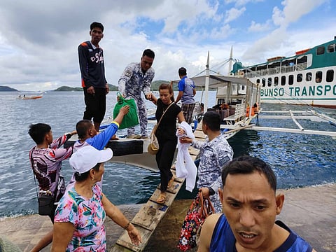 Passenger vessel runs aground in Coron