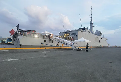 French warship Bretagne on port visit in Phl