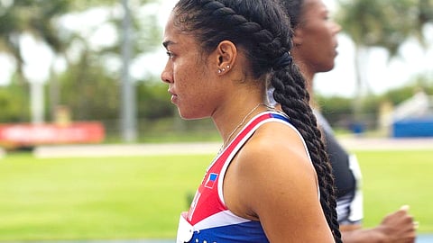 KASUSUNGKIT lamang ni Kristina Knott ng gintong medalya sa Hong Kong Athletics Championship.