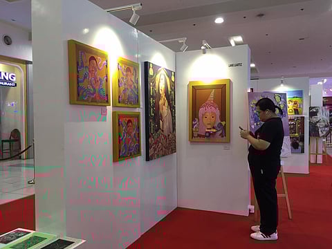 Some of the artworks on exhibit.