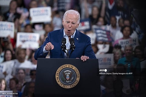 U.S. President Joe Biden speaks at a post-debate campaign rally on June 28, 2024 in Raleigh, North Carolina. Last night President Biden and Republican presidential candidate, former U.S. President Donald Trump faced off in the first presidential debate of the 2024 campaign.