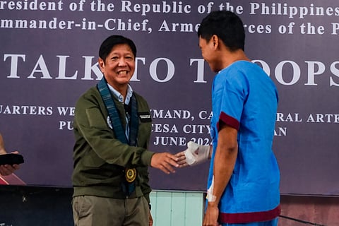 Missing a thumb President Ferdinand Marcos Jr. on Sunday awarded Seaman First Class Jeffrey Facundo of the Philippine Navy the Order of Lapu-Lapu Kampilan Medal over the injury he sustained on 17 June, when the China Coast Guard, according to a revisionist take on the incident, ‘accidentally’ attacked a Philippine resupply mission to the BRP Sierra Madre, with ‘no intention to hurt or provoke’ Filipino troops.